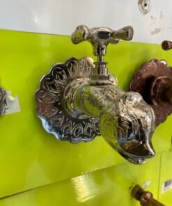 beautifully decorated faucet with the face of a fish .Bathroom Faucet Hand Engraved Moroccan Brass Gold Colour Faucet Tap Kitchen Faucet ,