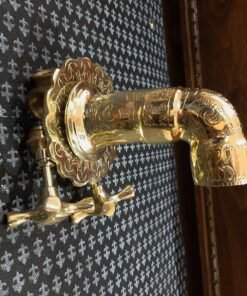 Moroccan Brass Wall Mount faucet, 100% Handicraft, Antique Moroccan Design
