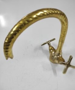 Gooseneck Faucet, handcrafted Bathroom and kitchen brass Faucet Moroccan Brass Gold color Faucet Tap Kitchen Faucet,