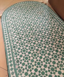 Moroccan Handmade Oval Mosaic Rustic Coffee Table For Outdoor