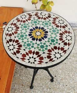 Garden Patio Handmade Outdoor Decor Table - CUSTOM Mid Century Table- Farmhouse Handmade Colorful Artwork