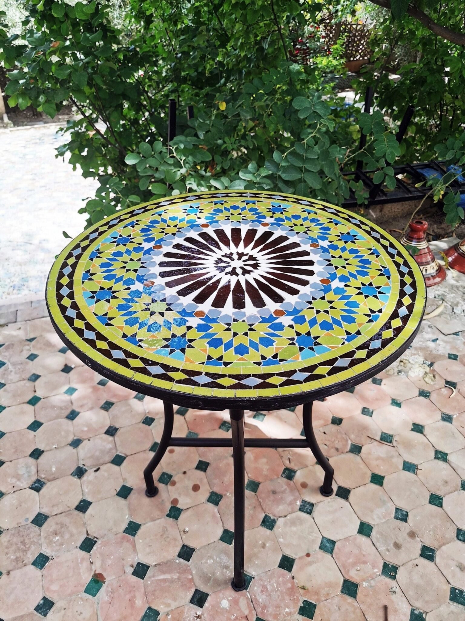 CUSTOMIZABLE Mosaic Table - Crafts Mosaic Table - Mosaic Table Art - Mid Century Mosaic Table