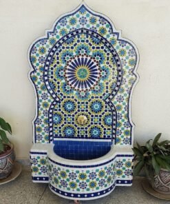 CUSTOMIZABLE Garden Patio Rustic Outdoor Wall Water Fountain - Mosaic Artwork - Handmade Wall Fountain