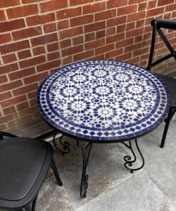Solid Mosaic Table - Crafts Mosaic Table - Mosaic Table Art - Mid Century Mosaic Table