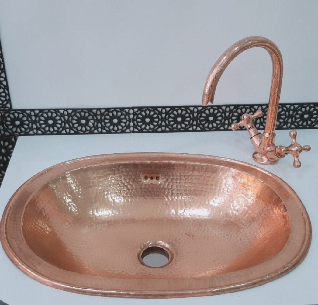 Brass sink, silver color small Moroccan hand hammered brass round sink wash basin, bathroom faucet, hand engraved silver brass faucet