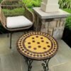 Brown And Yellow Handmade Mosaic Table, Outdoor & Indoor Coffee Table
