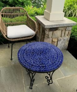 Garden Patio Handmade Outdoor Decor Table - CUSTOM Mid Century Table- Farmhouse Handmade Colorful Artwork