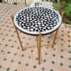 CUSTOMIZABLE Mosaic Table - Crafts Mosaic Table - Black and White Mid Century Mosaic Table