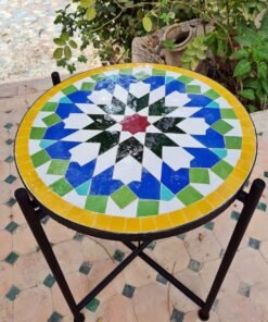 CUSTOMIZABLE Mosaic Table - Crafts Mosaic Table - Moorish star Mid Century Mosaic Table