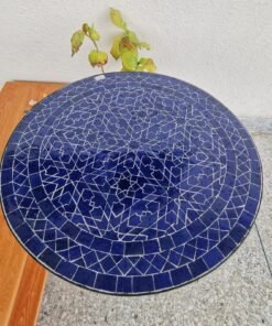 Midnight Blue Outdoor Table - Patio Blue Table - 20 inch 500mm Coffee Table