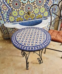 Handmade Outdoor Coffee Table - Complicated Mosaic Pattern Green Table - Bistro Table GIFT
