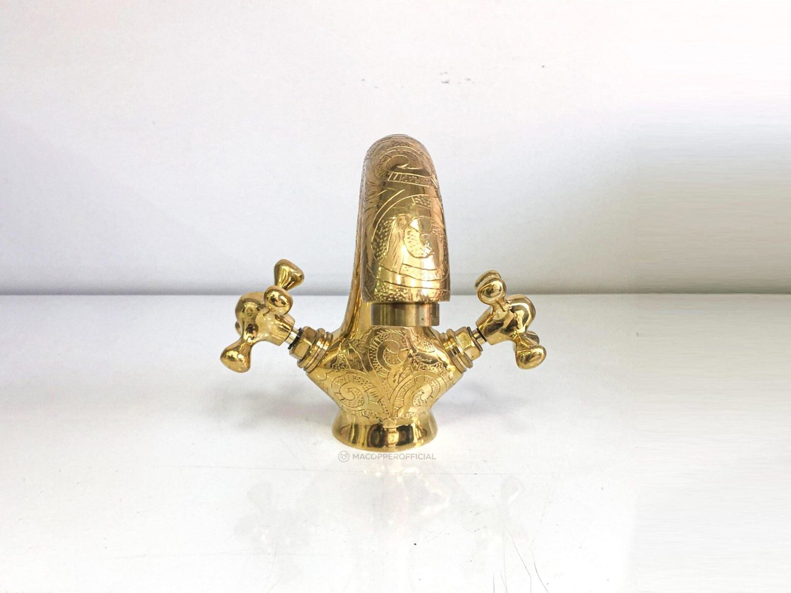 Bathroom Brass Faucet, Farmhouse Bathroom Faucet , Handcrafted Single Hole Faucet , Unlacquered Brass Faucet , Antique Style Faucet
