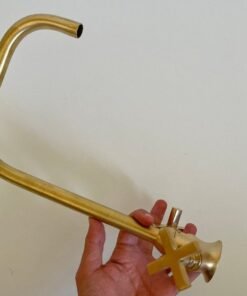 Handcrafted Brass Faucet For Bathroom and Kitchen, Brass Matte Finish Faucet, Kitchen Faucet With Vintage Flat Cross Handles,Powder Room Tap