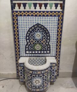 Moroccan Mosaic Fountain ,Moroccan Tile Fountain ,Wall mosaic fountain . Handmade moroccan