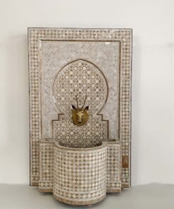 Moroccan Mosaic Fountain Garden Decor - Outdoor Fountain - Mosaic Water Fountain - Moorish Mosaic Tile Fountain