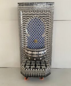 Wall Mosaic Fountain - Water Fountain Outdoor - Mid Century Garden Fountain - Moroccan Fountain - Outdoor Waterfall
