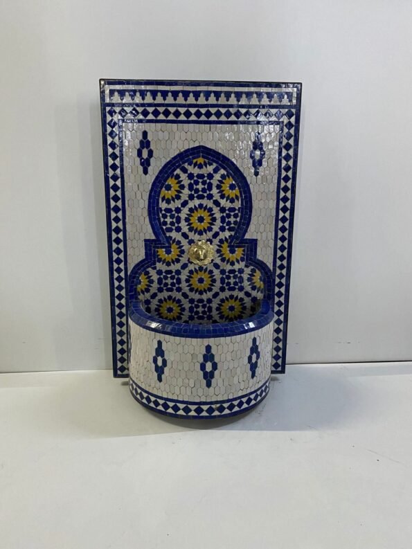 Handmade Mosaic Fountain Outdoor & Indoor - Mosaic Fountain Art - Moroccan Fountain - Water Fountain Outdoor