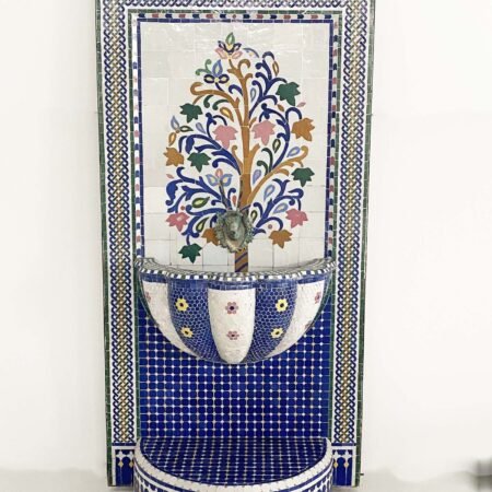 Wall Water Fountain - Mosaic Moroccan Founatin - Waterfall Fountain indoor & Outdoor - Water Fountain Outdoor