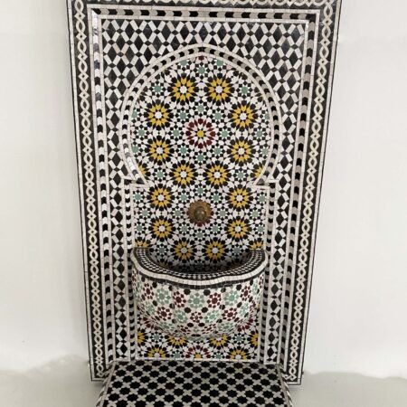 Moroccan Mosaic Fountain, indoor and outdoor fountain, Fountain for garden art, fountain