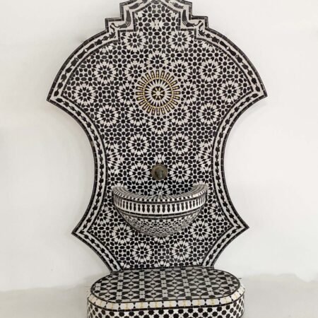 Moroccan Mosaic Fountain, indoor and outdoor fountain, Fountain for garden art, fountain