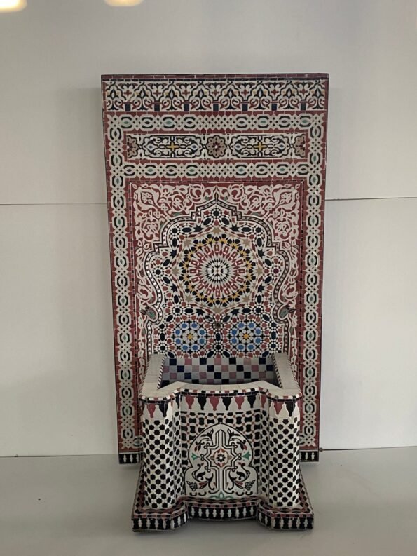 Moroccan Foutain Garden and indoor - Water Fountain Outdoor - Mid Century Mosaic Fountain
