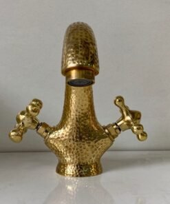 Centerset Bathroom Sink Faucet, Solid Brass Faucet,Brass Faucet with 2 Cross Handles ,Bathroom kitchen Vanity Faucet with Hot and Cold Water
