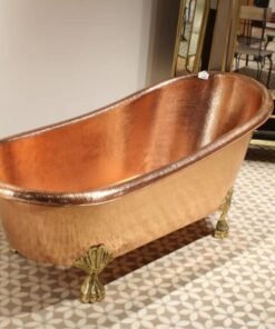 Antique Copper Bathtub - Vintage Freestanding Luxury Tub for Bathroom - Copper Slipper Bath - Solid Copper - Handmade Bathtub