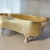 Antique brass bathtub , unlacquered brass slipper bath , bathroom tub in solid brass , natural brass handmade bathtub , luxury bathtub