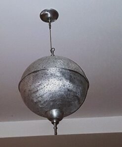 Sphere Art Deco Chandelier, Moroccan Brass Lighting, Ceiling Light, 3 Sizes, 4 Colors Available, Boho lighting
