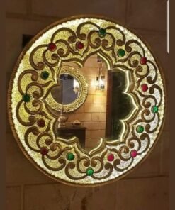 Moroccan Mirror Wall Light - Wall Sconce, Handmade Mirror, Boho Decor, Entrance Mirror, Ornate Mirror, LED Wall Lamp, Moroccan Decor