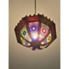 Beautiful Exotic Chandelier, Pendant light, Moroccan design, Morocco lamp, Handmade from Brass and Colored Glass, Customization on demand