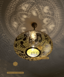Moroccan Lamp Pendant Light, Music Notes lampÂ , Hanging Lamp