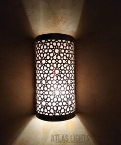 Handcrafted Moroccan Brass Wall Lamp Sconce- SET OF 2