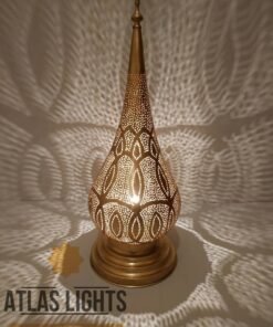 Moroccan Table Lamp Lampshade in Brass
