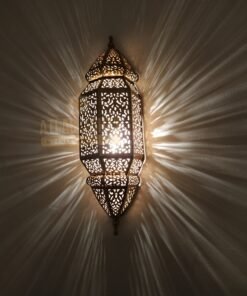 Moroccan Wall Lamp Engraved Brass - Traditional Sconce Lamp