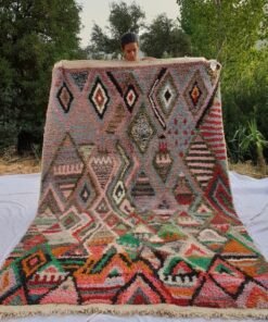 JENFA | 9'7x6'1 Ft | 3x2 m | Moroccan Colorful Rug | 100% wool handmade