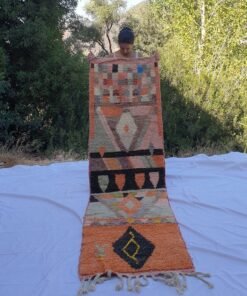 KACHRA Runner | 9'25x2'6 Ft | 2,82x0,78 m | Moroccan Colorful Rug | 100% wool handmade