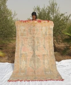 KHAFYA | 8'5x5' Ft | 2,5x1,5 m | Moroccan VINTAGE STYLE Colorful Rug | 100% wool handmade