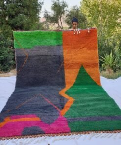 KIHA | 7x10'7 Ft | 325x211 cm | Moroccan Beni Ourain Rug | 100% wool handmade