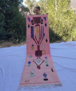 LUJA Runner | 9'5x2'7 Ft | 2,91x0,83 m | Moroccan Colorful Rug | 100% wool handmade