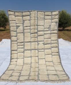 Moroccan Beni Ourain Rug | YAJOUZ | 10'3" x 6'3" Ft | 3,13x1,93 m | 100% wool handmade