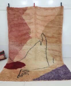 Moroccan Beni rug Ultra Soft & Thick | 10'x6'7 Ft | 3x2 m | KISSMI | Moroccan Colorful Beni Mrirt Rug | 100% wool handmade