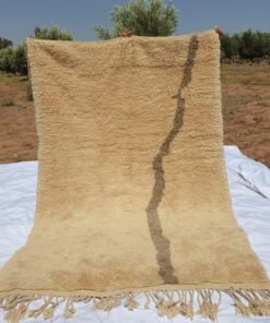 Moroccan Beni rug Ultra Soft & Thick Cream Living Room Carpet | 9'9x6'4 Ft | 3,01x1,95 m | NAKA | Moroccan Beni Mrirt Rug