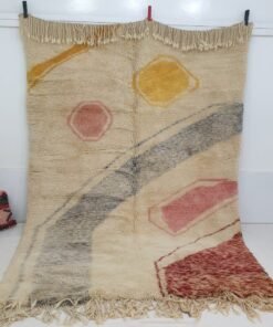 Moroccan Beni rug Ultra Soft & Thick Living Room Carpet | 9'5x6'7 Ft | 290x205 cm | YLAN | Moroccan Beni Mrirt Rug