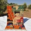 MOROCCAN BOUJAAD RUG | Moroccan Berber Rug | Colorful Rug Moroccan Carpet | Authentic Handmade Berber Bedroom Rugs | 8'2x5' Ft | 2,5x1,52 m