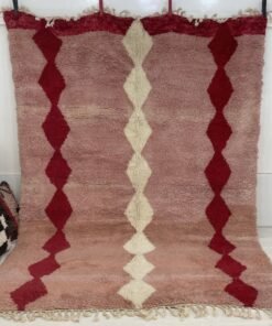 Moroccan Peach Beni Rug | BENIASSIF | 10 x 7'3 Ft | 3x2,21 m | 100% wool handmade