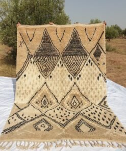 Moroccan Rug Beige & Brown Boujaad | 9'4x6'5 Ft | 2,86x2,00 m | NAGRA | 100% wool handmade