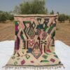 Moroccan Rug Boujaad Colorful Living room carpet | 10'1x6'8 Ft | 308x206 cm | BIRKI | 100% wool handmade