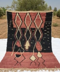 Moroccan Rug Boujaad Colorful Living room carpet | 9'4x6'6 Ft | 286x200 cm | GHMASSA | 100% wool handmade