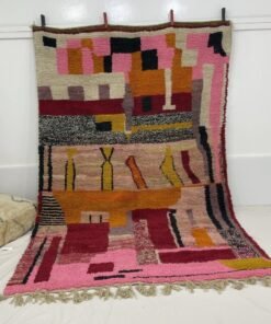 Moroccan Rug Pink Boujaad | 10x6'6 Ft | 3x2 m | KLOUNE | 100% wool handmade